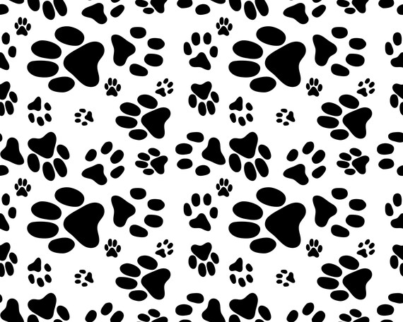 SVG Trace of Dogs Seamless Pattern Digital Clipart Files Eps | Etsy