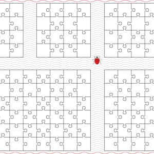 SVG Five Puzzles, Separate pieces, Digital clipart, Files eps, jpg, Puzzles Pieces design vector, Instant download svg, png, dxf for Cricut