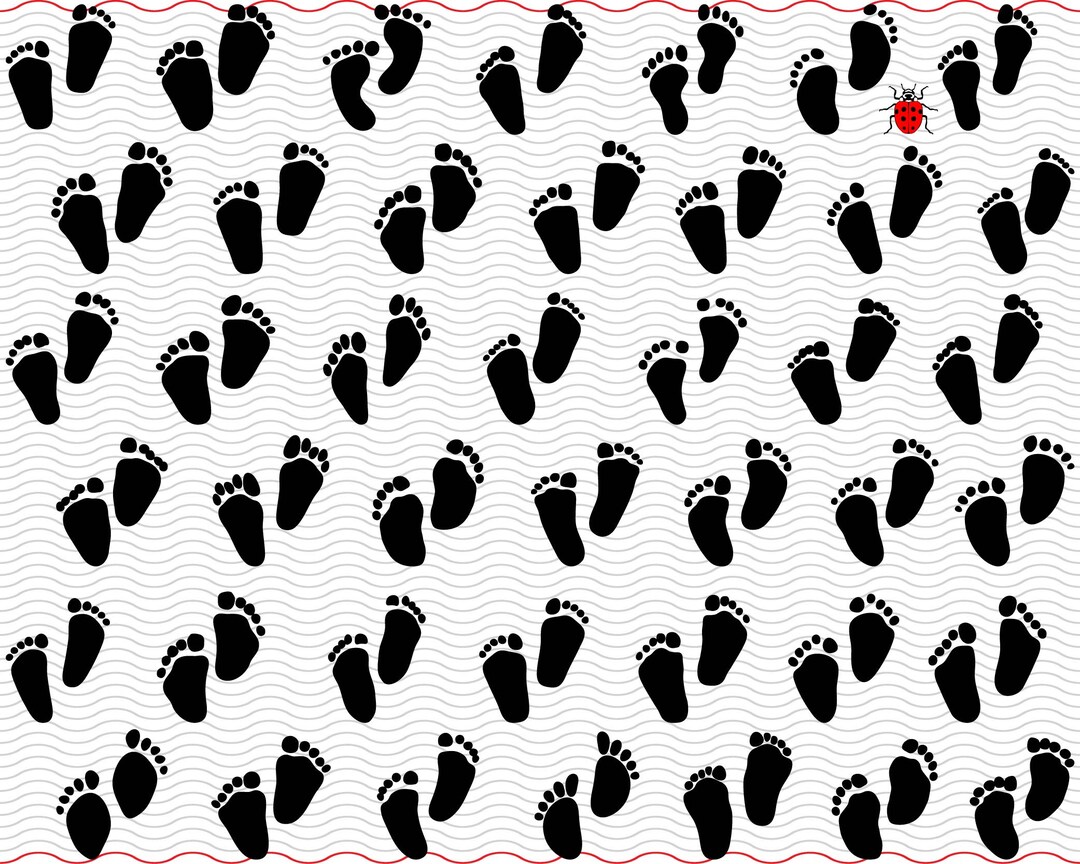SVG Footprints Baby Digital Clipart Black Silhouettes Eps Etsy