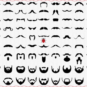 INSTANT Download Father's Day Manly Things Icon Illustrated Card Hunting  Fishing Taxidermy Tools Football Baseball Anchor Beard Mustache Tie 