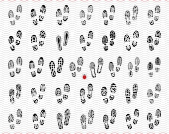 Prints of shoes SVG, Black silhouette digital clipart, Files eps jpg, Shoes isolated vector, Instant download  svg, png, dxf  for Cricut