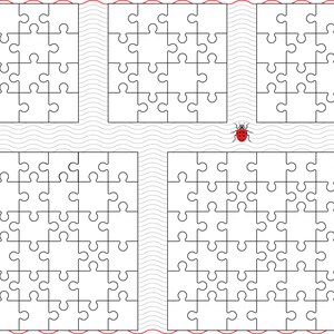 SVG Puzzles, Separate pieces, Digital clipart, Files eps, jpg, Pieces, SVG Puzzles design vector, Instant download svg, png, dxf for Cricut