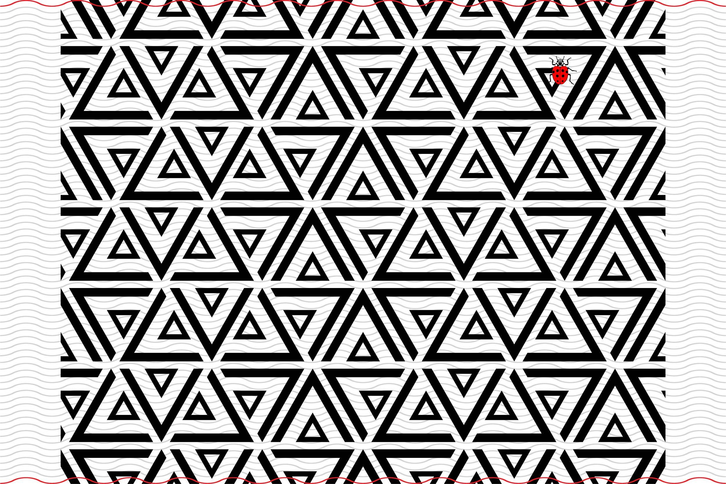 Polygon Pattern Design Dxf SVG Polygons Black White, Seamless Pattern, Digital Clipart, Files Eps ...