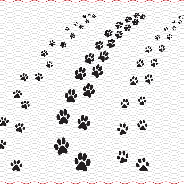 SVG Dog Traces, Black Prints Silhouettes clipart numérique, Dog Traces Files eps jpg, vecteur isolé, Téléchargement instantané svg, png, dxf pour Cricutt