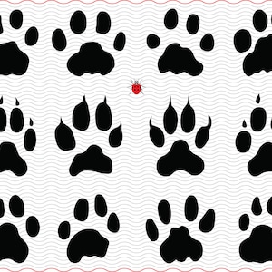 Jaguarpoten SVG, zwart silhouet digitale clipart, bestanden eps jpg, Jaguar geïsoleerde vector, Instant download svg, png, dxf voor Cricut