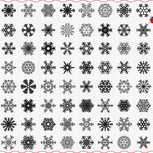 Snowflakes  SVG, Digital clipart , Black silhouettes, eps, jpg, Snowflakes  isolated vector, Instant download  svg, png, dxf  for Cricut