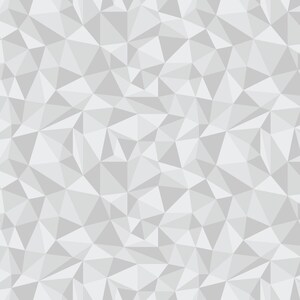 May include: Abstract geometric pattern in shades of gray, composed of numerous triangular shapes. A small red ladybug is in the lower right corner. The design creates a textured, three-dimensional effect, suitable for various design applications.