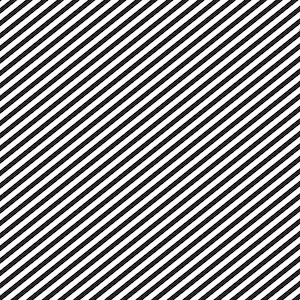 May include: Black and white diagonal striped pattern with a small red ladybug in the upper right corner. The ladybug has black spots and a white face. The stripes are evenly spaced.