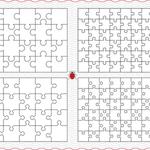 SVG White Puzzles, Separate Pieces, digital clipart, Puzzles Icons Files eps jpg, isolated vector, Instant download svg, png, dxf for Cricut