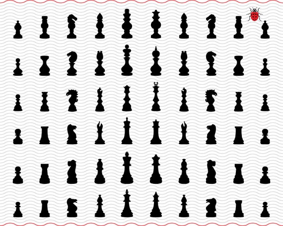 Chess Pieces SVG • Clip Art Cut File Silhouette dxf eps png jpg • Instant  Digital Download