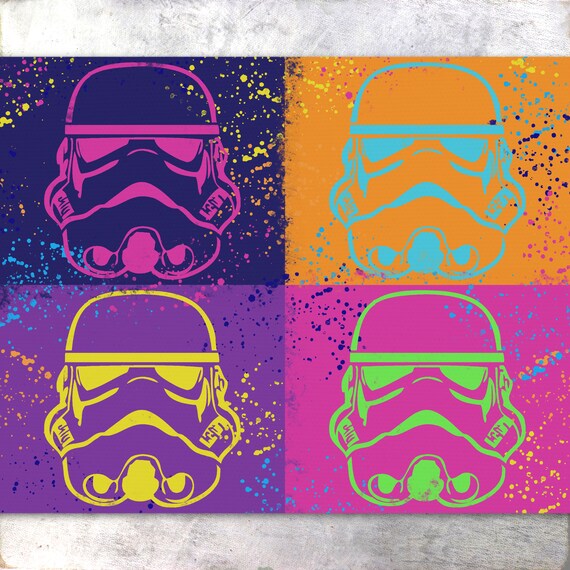 Star Wars Stormtrooper Pop Art on Canvas - Etsy
