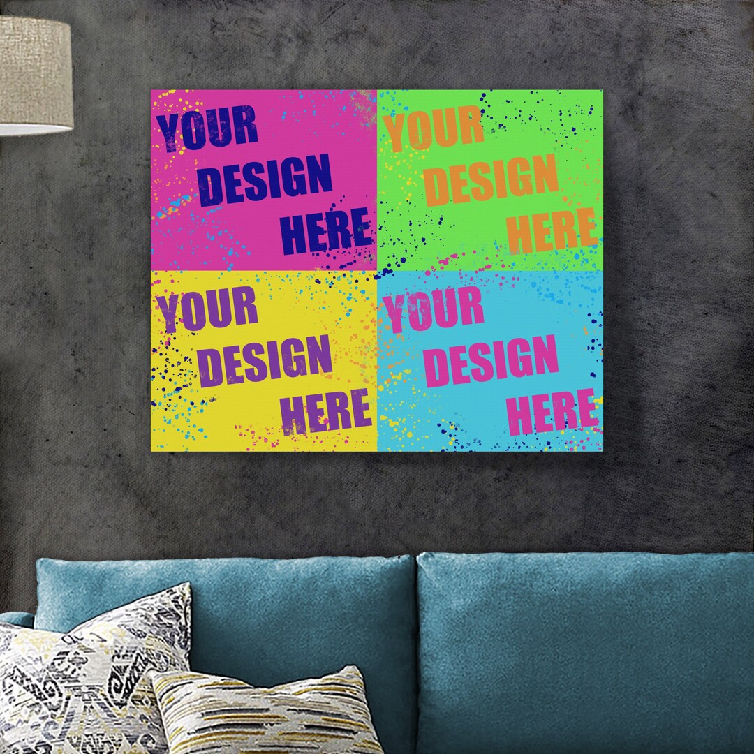 A Custom Design Pop Art on Canvas Etsy