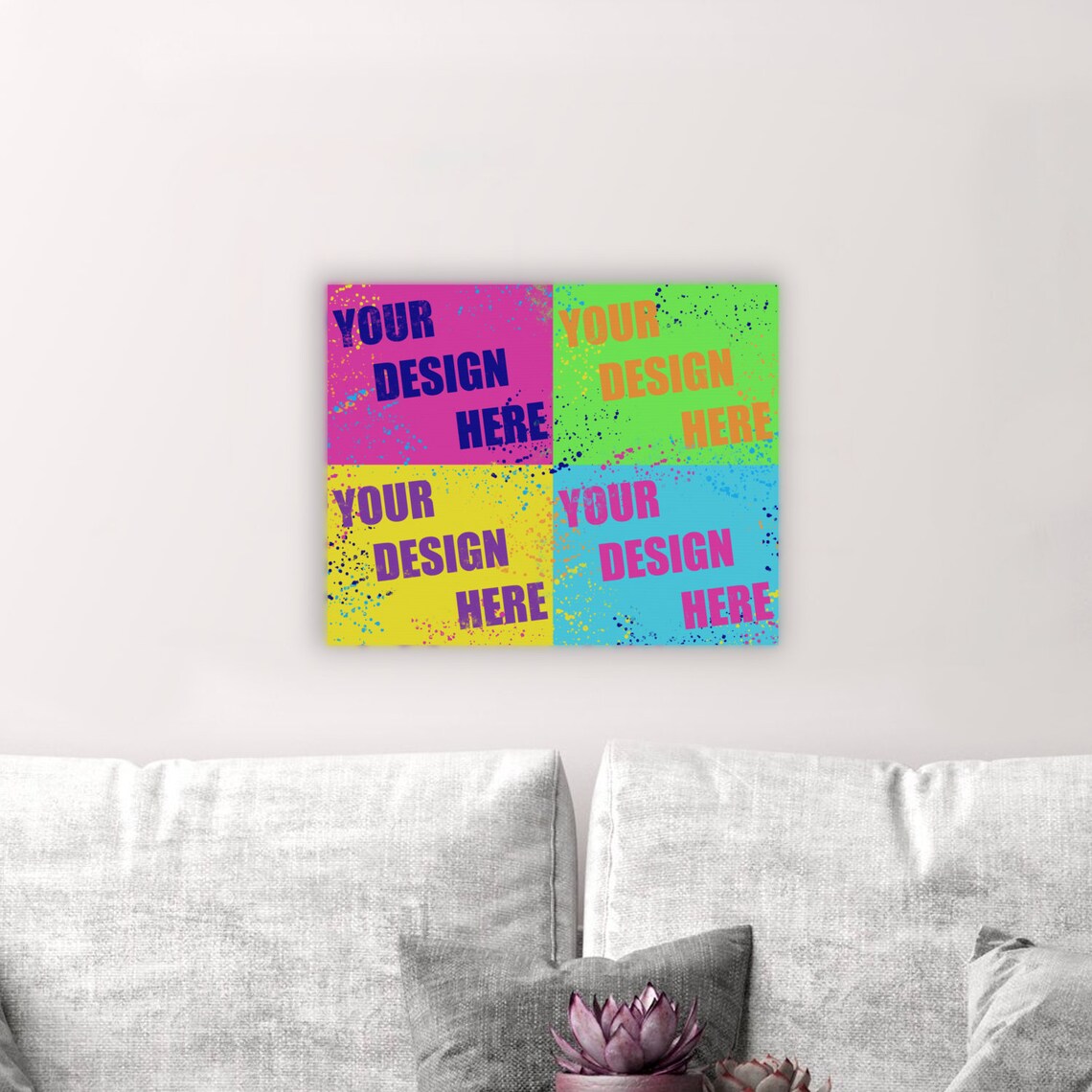 A Custom Design Pop Art on Canvas Etsy