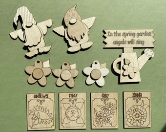 Garden Gnome Tier Tray Wood Cutouts