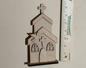 Small Church Unfinished MDF Shelf Sitter Kit