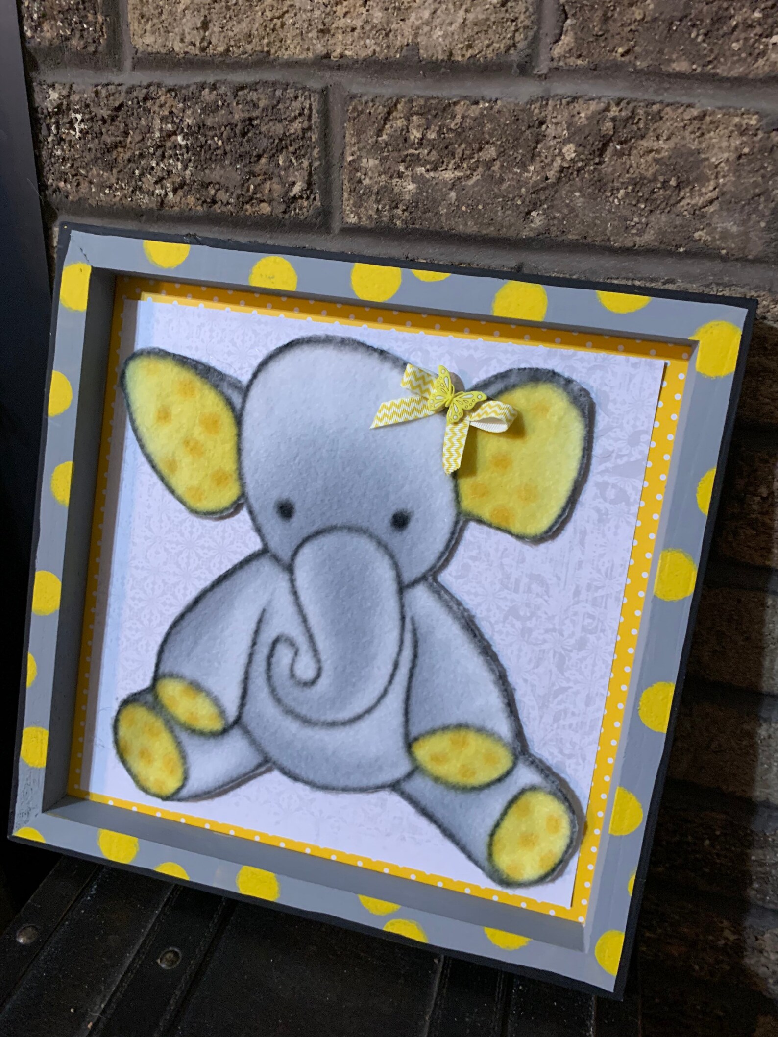 Baby Elephant Wall Hanging Etsy