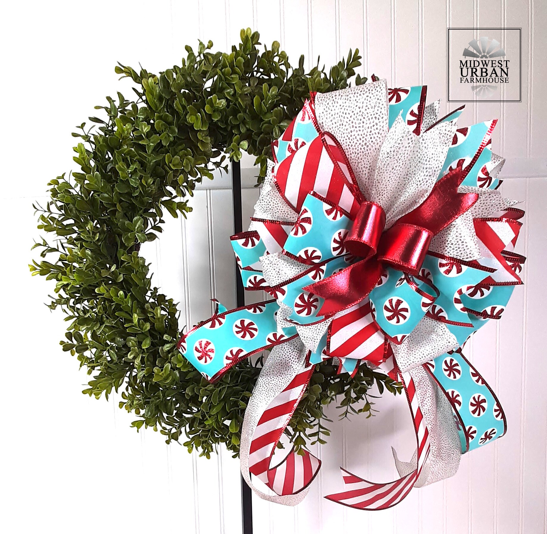 Peppermint Candy Tree Toppercandycane Lantern Topperwinter Etsy