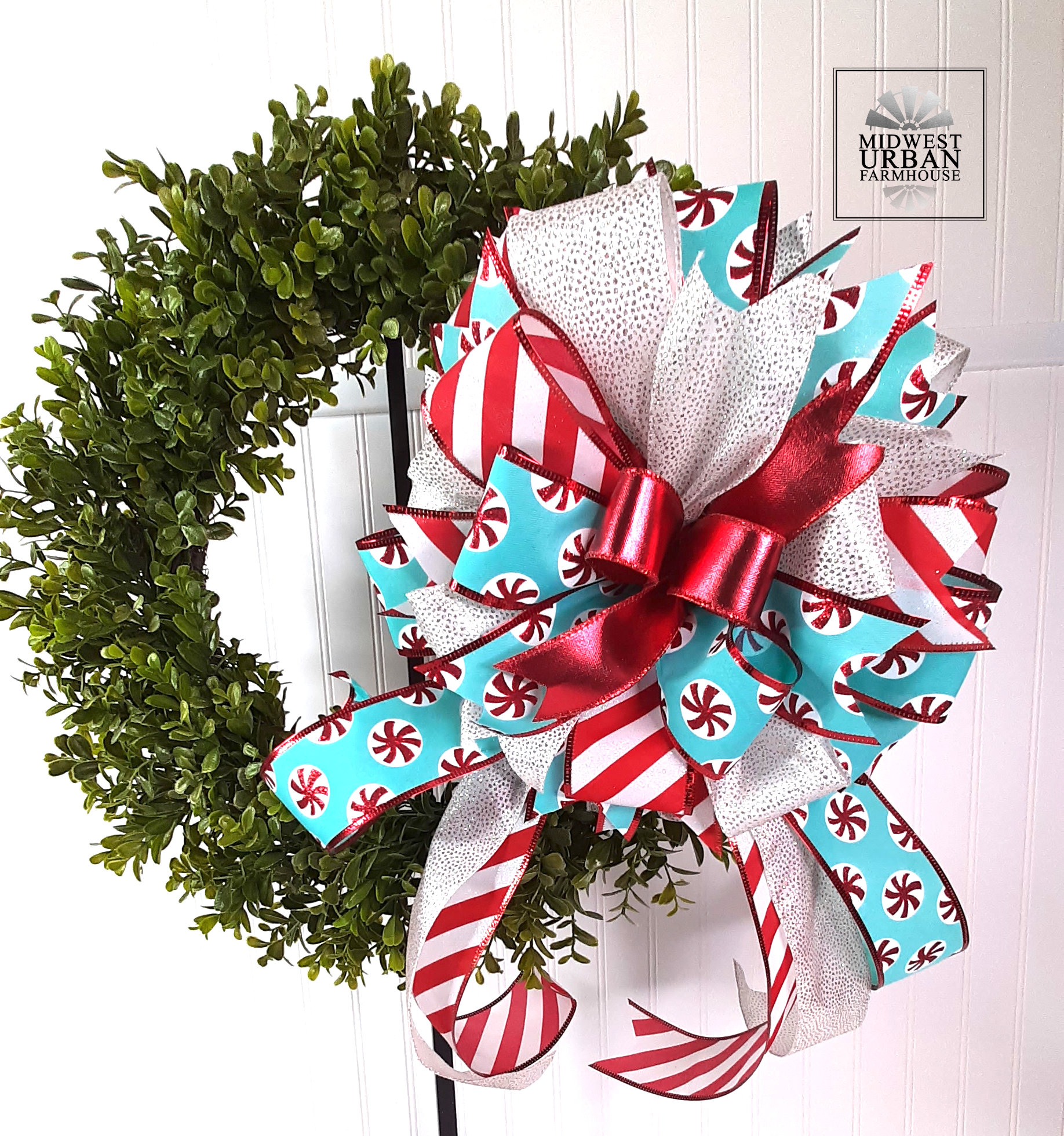 Peppermint Candy Tree Toppercandycane Lantern Topperwinter Etsy