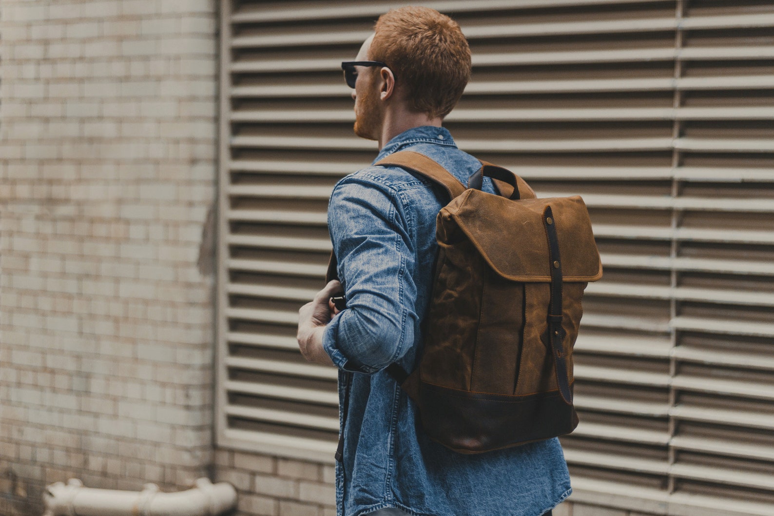 Waxed Canvas & Leather Backpack Brown Weatherproof Oilskin | Etsy