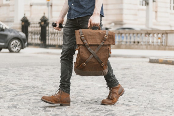 Mochilas de lona para hombre hotsell