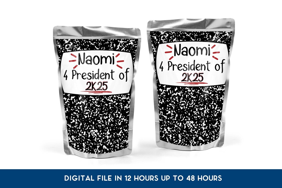 Personalized Juice Pouch Stickers, Custom School Party Supplies for