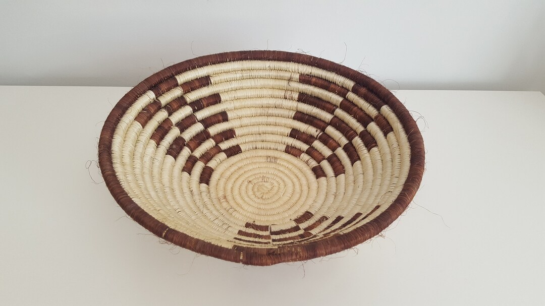African Woven Basket Bowl Etsy