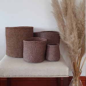 Mud - Natural Sisal Storage Basket | Storage Basket | Planter Basket | Decor Basket | Woven Basket | African Decor