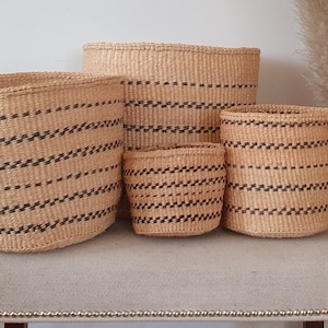 Pine - Natural Sisal African Basket | Storage Basket | Planter Basket | Decor Basket | Woven Basket | African Decor | Sisal Basket