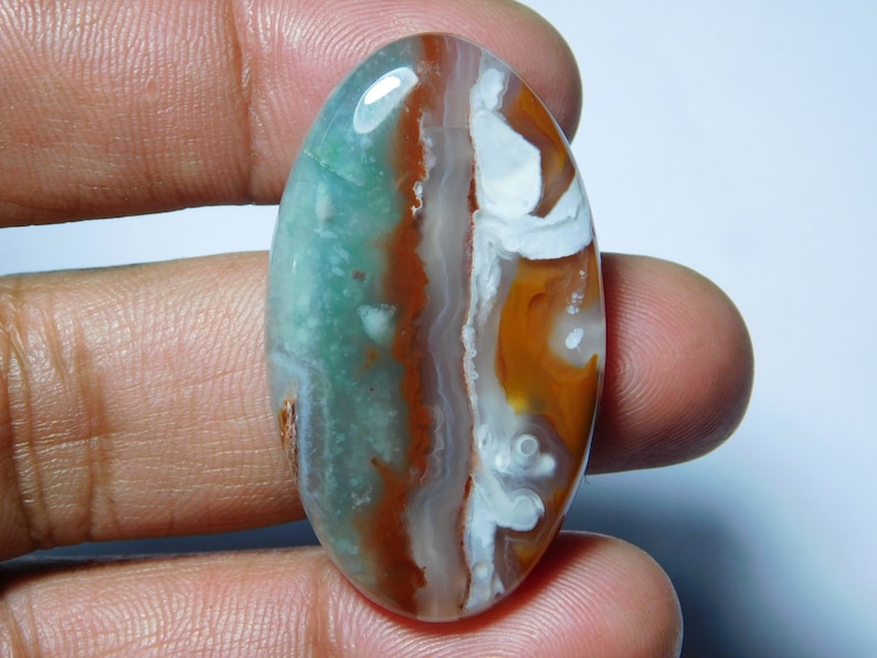 42X24 MM 100/% Natural Chalcedony gemstone cabochon vary good quality of chalcedony gemstone very beautiful design cabochon 57Cts