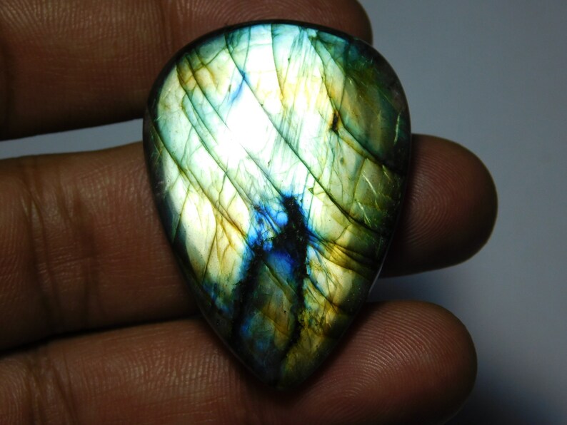 Top quality Labradorite Gemstone 100/% Natural Labradorite cabochon loose stone very beautiful design cabochon 84Cts. 43X30 mm.