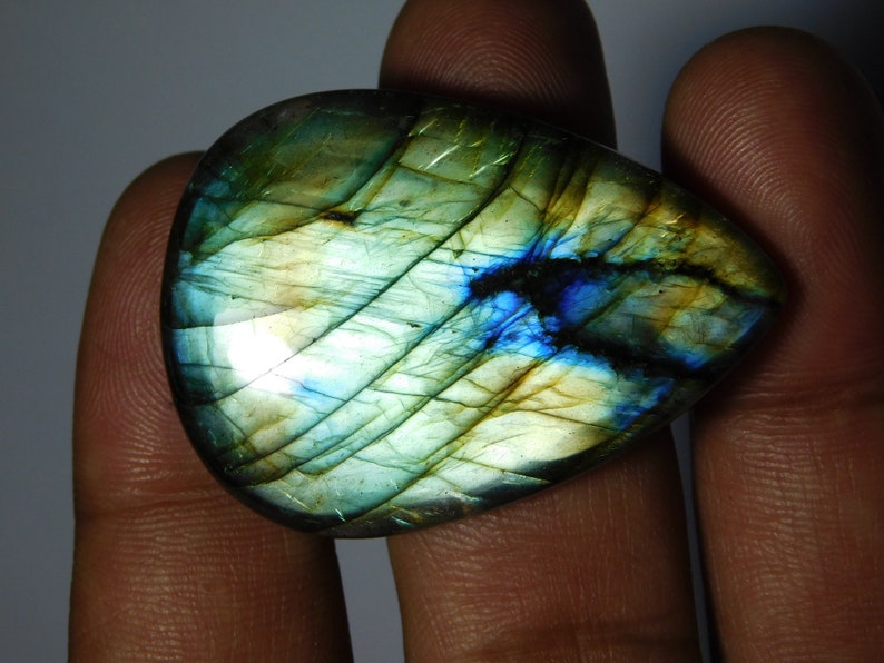 Top quality Labradorite Gemstone 100/% Natural Labradorite cabochon loose stone very beautiful design cabochon 84Cts. 43X30 mm.