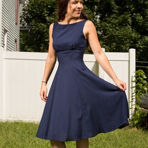 Sleeveless vintage inspired fit & flare dress