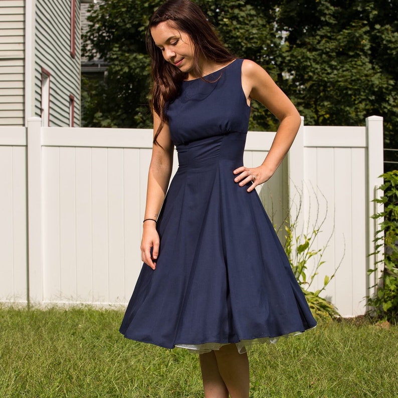 1950's Style Sleeveless Swing Dress, Size S image 2