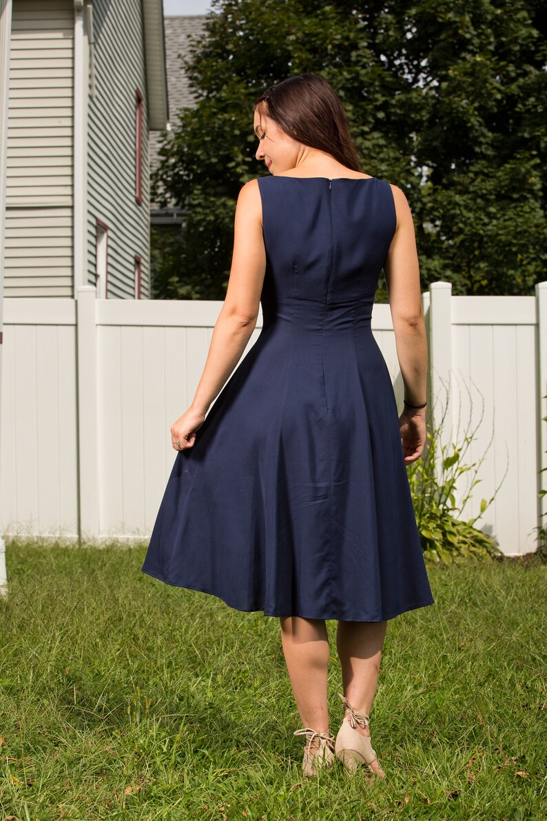 1950's Style Sleeveless Swing Dress, Size S image 3