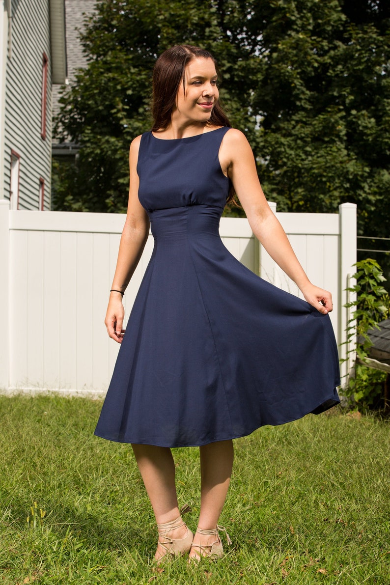 Sleeveless vintage inspired fit & flare dress