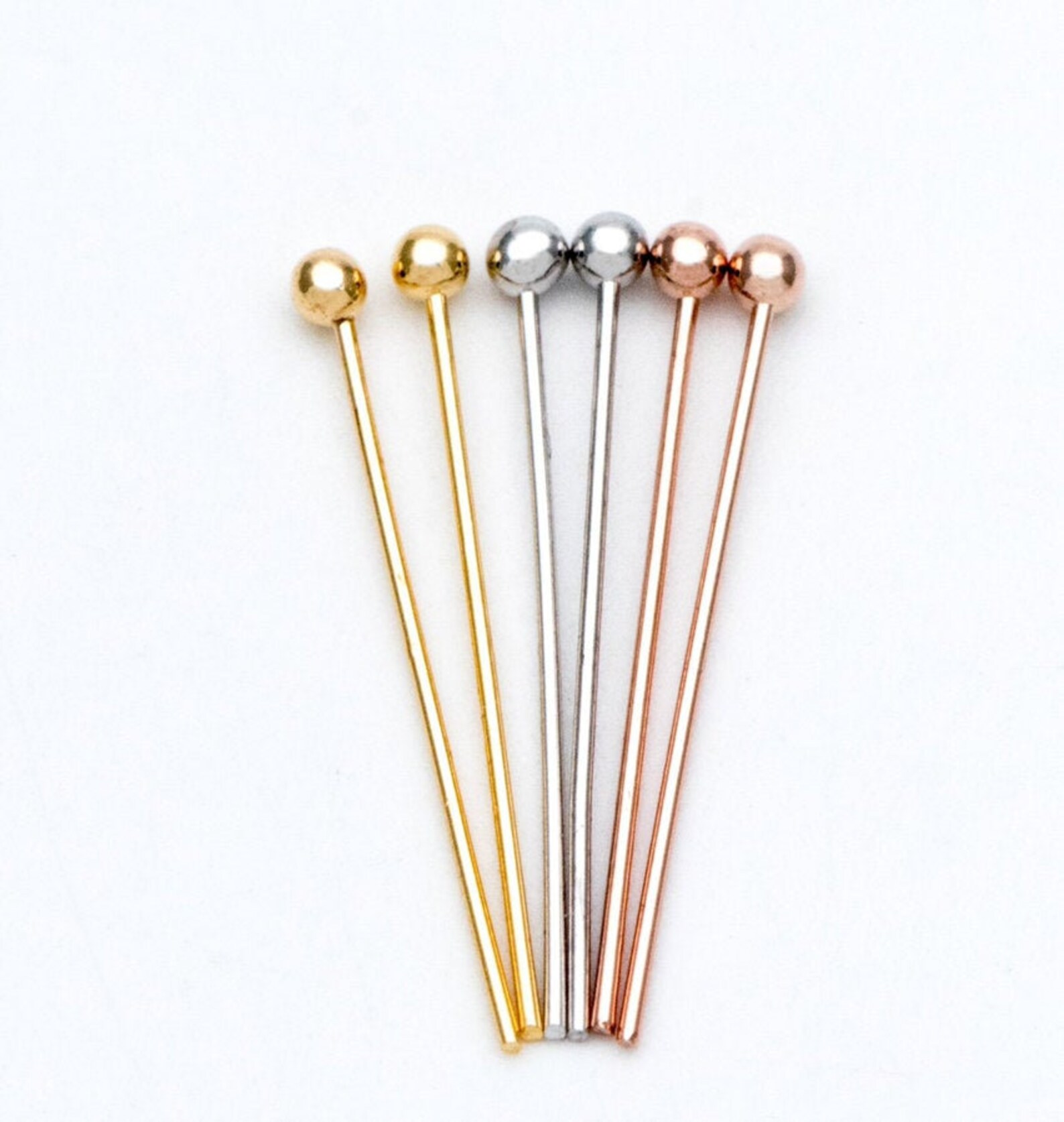 Ball Head Pins Rose Gold Gold or Silver for DIY Jewelry Etsy