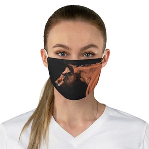 Thoroughbred Horse Fabric Face Mask
