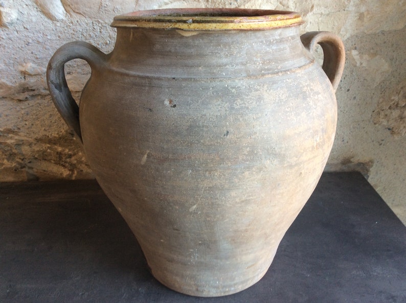 18th century French terracotta urn with handles