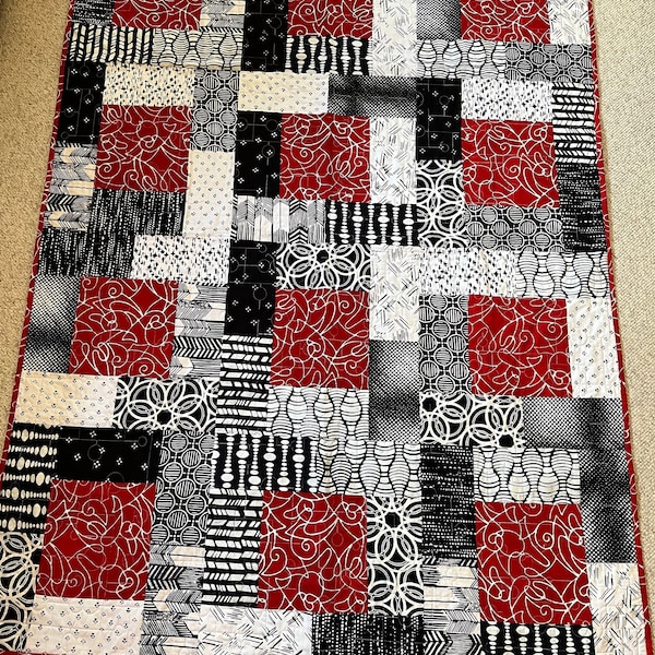 Red and Black Quilt - Etsy