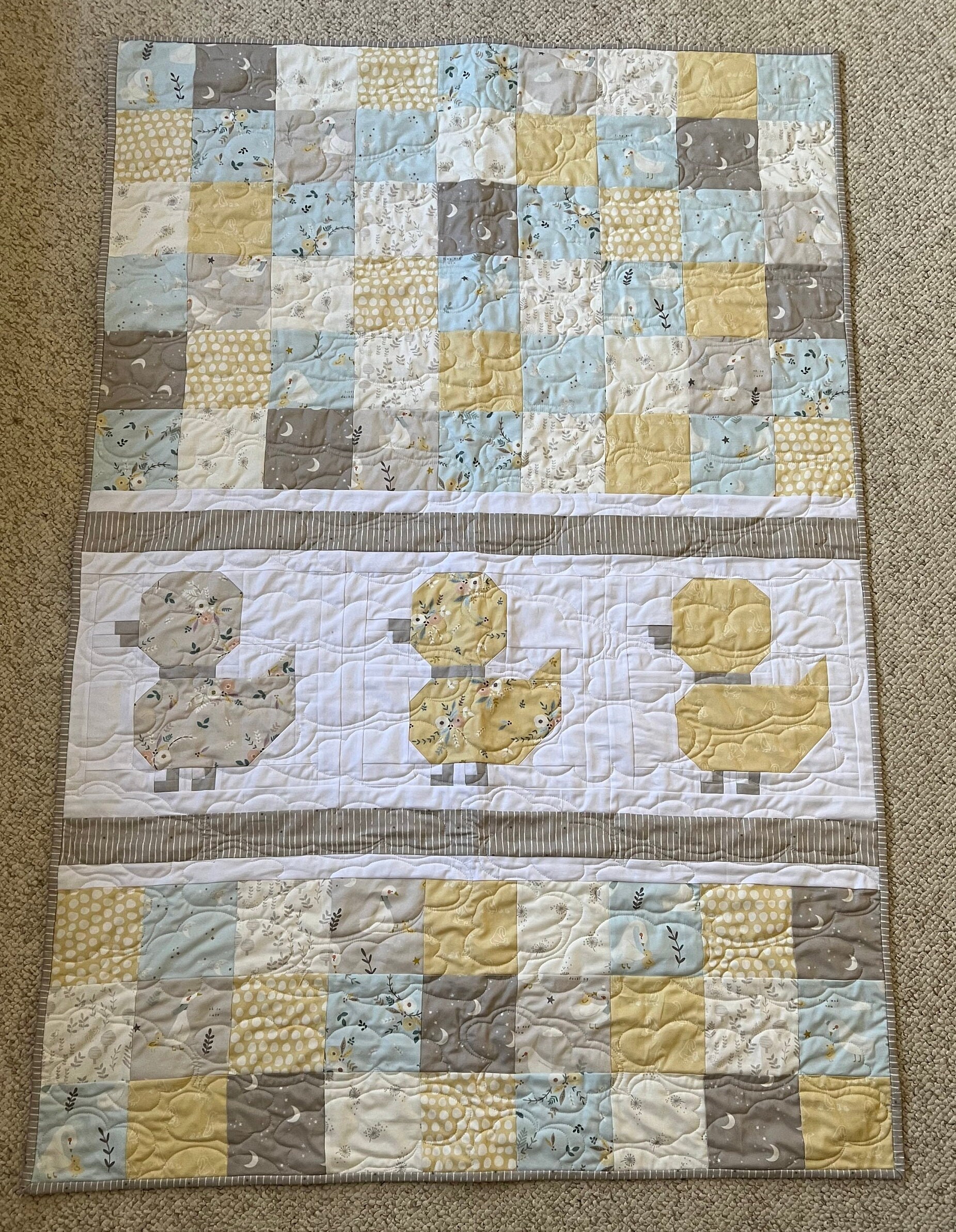 Baby Fabric, Baby Talk, Baby Duck Fabric 7168 - Beautiful Quilt