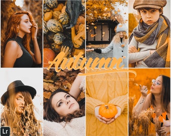 4 Mobile Lightroom Presets AUTUMN Instagram Influencer Lightroom Preset Instagram Travel Preset For Bloggers Orange Red Brown Gold Yellow