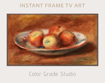 Pintura a óleo vintage de Renoir, natureza-morta, arte para TV com moldura Samsung, download digital.