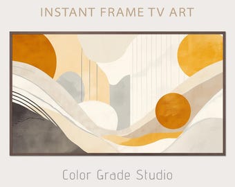 Arte Abstrata Moderna, Ilustração Geométrica, Arte em Moldura para TV Samsung, Download Digital