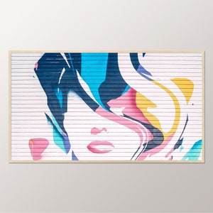 Arte abstracto para TV, grafiti callejero en Tampa, EE. UU., descarga digital