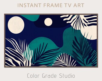 Arte abstrata geométrica para TV Samsung Frame, formas coloridas, download digital
