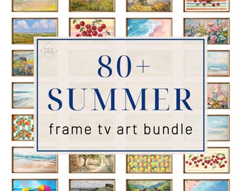 Pacote de Arte para TV com Molduras de Verão, Coleção de Verão Selecionada, Mais de 80 Imagens Vintage de Verão em 4K, Coleção de Arte Sazonal, Galeria Infinita de Férias de Verão