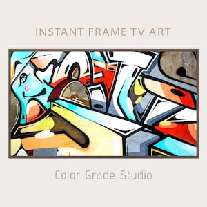 Samsung Frame TV Art Abstract, Street Art Graffiti Bristol, Digital Download