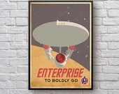 Star Trek Enterprise To Boldly Go Artwork Movie Poster