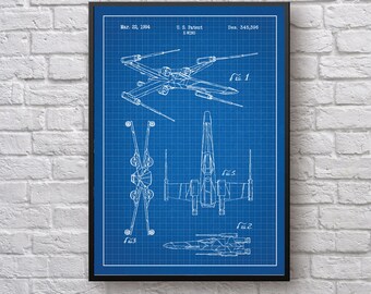 X Wing Blueprint Etsy