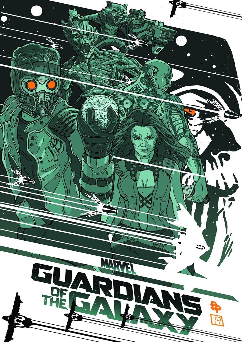 Guardians Of Galaxy Alternative Minimalist Movie Film Cover Etsy